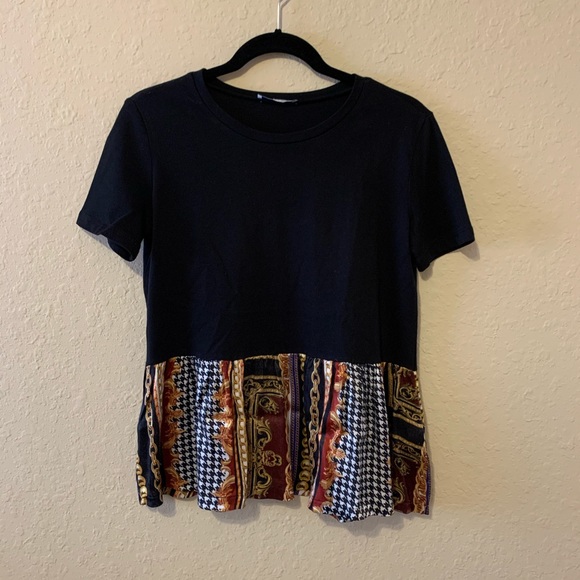 •Zara• Trafaluc Collection Black with details Sz S - Picture 2 of 5